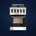 Cocina Morelli 4 hornallas acero